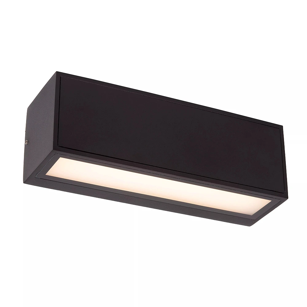 SUTTON solar LED outdoor wall light with dusk sensor 1 x 1.5 W 2700K–3000K black (Lucide)