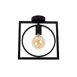 SUUS Flush ceiling light 1x40W E27 Black (Lucide)