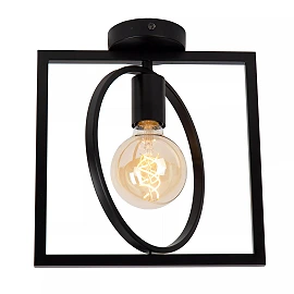 SUUS Flush ceiling light 1x40W E27 Black (Lucide)