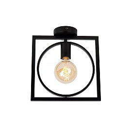 SUUS Flush ceiling light 1x40W E27 Black (Lucide)