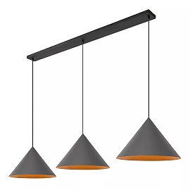 SPITZE Pendant light 3xE27 40W Grey (Lucide)