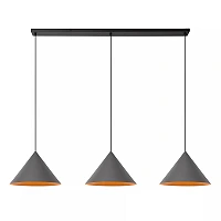 SPITZE Pendant light 3xE27 40W Grey (Lucide)