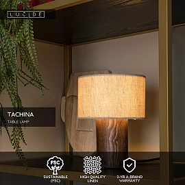 TACHINA galda lampa 17x17 cm 1xE14 dabīga (Lucide)