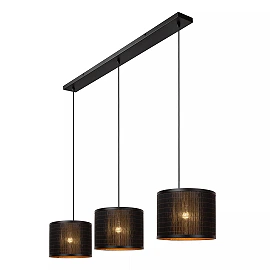 TAGALOG piekaramā lampa Ø40 cm 3 x E27 bambuss/melna (Lucide)