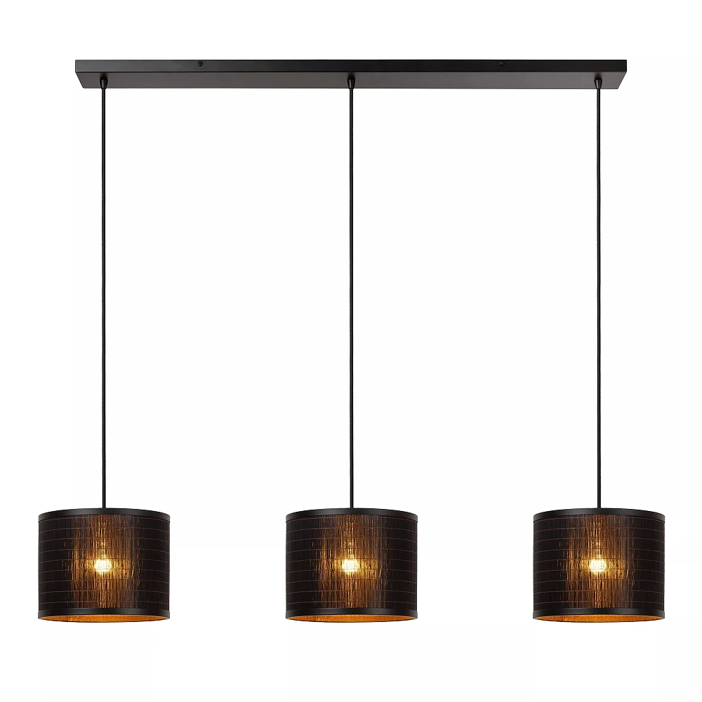 TAGALOG piekaramā lampa Ø40 cm 3 x E27 bambuss/melna (Lucide)