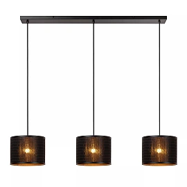 TAGALOG piekaramā lampa Ø40 cm 3 x E27 bambuss/melna (Lucide)