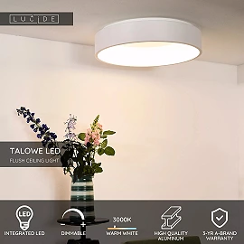 TALOWE LED ceiling light Ø60 cm LED 42 W white (Lucide)