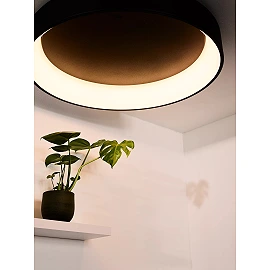 TALOWE LED ceiling light Ø80 cm LED 80 W black (Lucide)