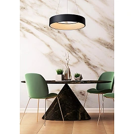 TALOWE LED pendant light Ø60 cm dimmable 39W 3000K Black (Lucide)