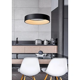 TALOWE LED pendant light Ø60 cm dimmable 39W 3000K Black (Lucide)