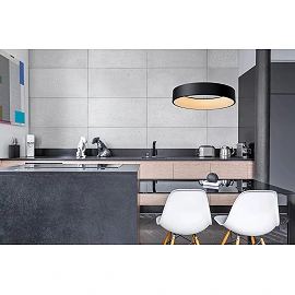 TALOWE LED pendant light Ø60 cm dimmable 39W 3000K Black (Lucide)