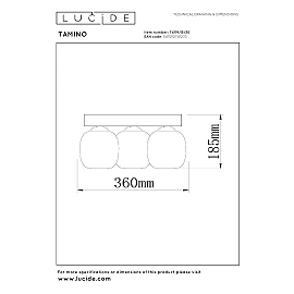 TAMINO ceiling light LED 5.6 W 3000K black (Lucide)