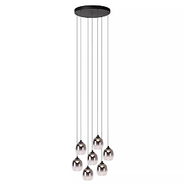 TAMINO pendant light Ø52 cm LED dimmable 7x7W 3000K Black (Lucide)
