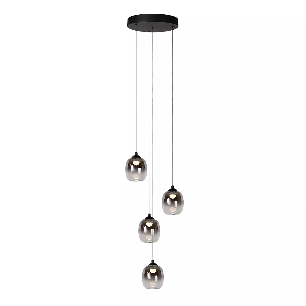 TAMINO pendant light Ø36 cm LED dimmable 4x5.2W 3000K Black (Lucide)