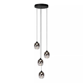 TAMINO pendant light Ø36 cm LED dimmable 4x5.2W 3000K Black (Lucide)
