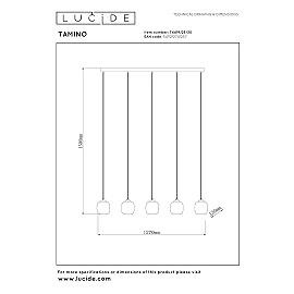 TAMINO pendant light LED 5.6 W 3000K black (Lucide)