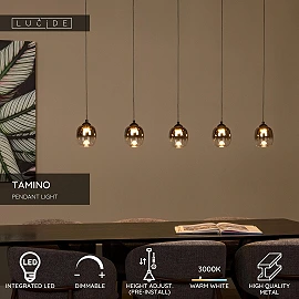 TAMINO pendant light LED 5.6 W 3000K black (Lucide)
