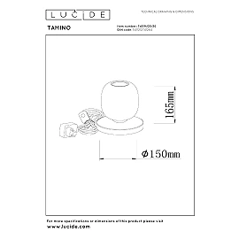 TAMINO table lamp Ø15 cm LED 6 W 3000K black (Lucide)