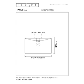 TANSELLE griestu lampa Ø40 cm 1 x E27 bambusa daudzkrāsu (Lucide)