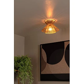 TASMAN Flush ceiling light Ø32 cm E27 natural (Lucide)