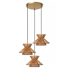 TASMAN Pendant light 3xE27 natural (Lucide)