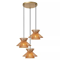 TASMAN Pendant light 3xE27 natural (Lucide)