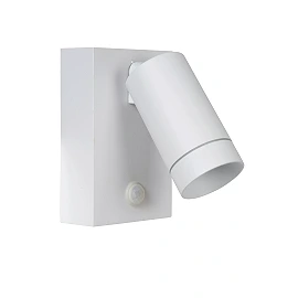 TAYLOR outdoor wall spotlight 1xGU10, IP54, motion sensor, White (Lucide)
