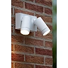 TAYLOR outdoor wall spotlight 2xGU10, IP54, motion sensor, White (Lucide)