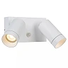 TAYLOR outdoor wall spotlight 2xGU10, IP54, motion sensor, White (Lucide)