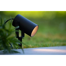 TAYLOR garden spotlight 1xGU10 black (Lucide)