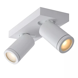 TAYLOR bathroom ceiling spotlight 2xGU10, IP44, White (Lucide)