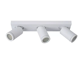 TAYLOR bathroom ceiling spotlight 3xGU10, IP44, White (Lucide)