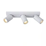 TAYLOR bathroom ceiling spotlight 3xGU10, IP44, White (Lucide)
