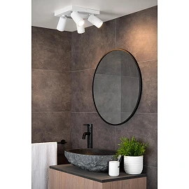TAYLOR bathroom ceiling spotlight 4xGU10, IP44, White (Lucide)