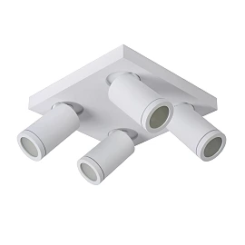 TAYLOR bathroom ceiling spotlight 4xGU10, IP44, White (Lucide)