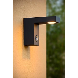 TEXAS-IR outdoor wall spotlight LED 1x7W 3000K anthracite (Lucide)
