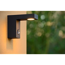 TEXAS-IR outdoor wall spotlight LED 1x7W 3000K anthracite (Lucide)
