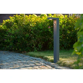 TEXAS-IR outdoor bollard light LED 7W 3000K sensor anthracite (Lucide)