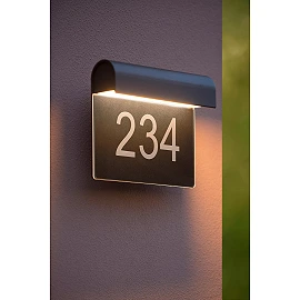 THESI LED outdoor wall light 1 x 8 W 3000K black (Lucide)