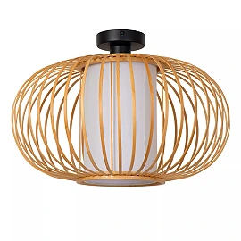THULINE griestu lampa Ø45 cm 1xE27 5 W gaiša koka (Lucide)