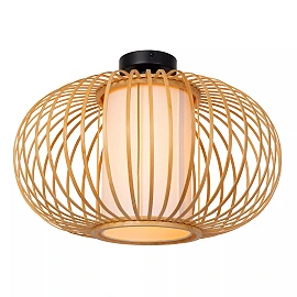 THULINE griestu lampa Ø45 cm 1xE27 5 W gaiša koka (Lucide)