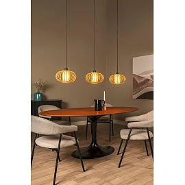 THULINE piekaramā lampa 3xE27 5 W gaiša koka modelis 03 (Lucide)