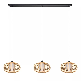 THULINE piekaramā lampa 3xE27 5 W gaiša koka modelis 03 (Lucide)