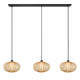 THULINE piekaramā lampa 3xE27 5 W gaiša koka modelis 03 (Lucide)