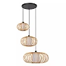 THULINE pendant light 3xE27 5 W light wood model 13 (Lucide)