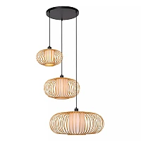 THULINE piekaramā lampa 3xE27 5 W gaiša koka modelis 13 (Lucide)