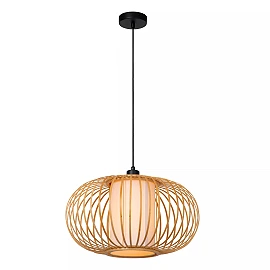 THULINE piekaramā lampa Ø45 cm 1xE27 5 W gaiša koka (Lucide)