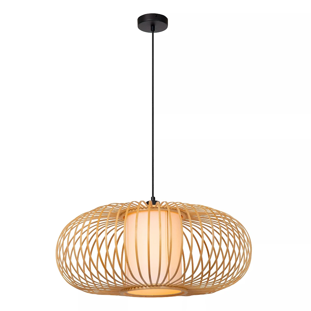 THULINE pendant light Ø60 cm 1xE27 5 W light wood (Lucide)