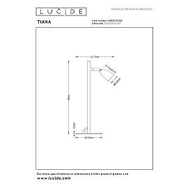 TIANA table lamp 1xGU10 champagne (Lucide)