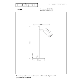 TIANA table lamp 1xGU10 taupe (Lucide)